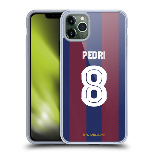 FC Barcelona 2023/24 Players Home Kit Pedri Soft Gel Case for Apple iPhone 11 Pro Max