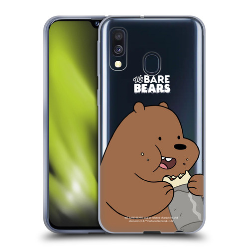 We Bare Bears Character Art Grizzly Soft Gel Case for Samsung Galaxy A40 (2019)
