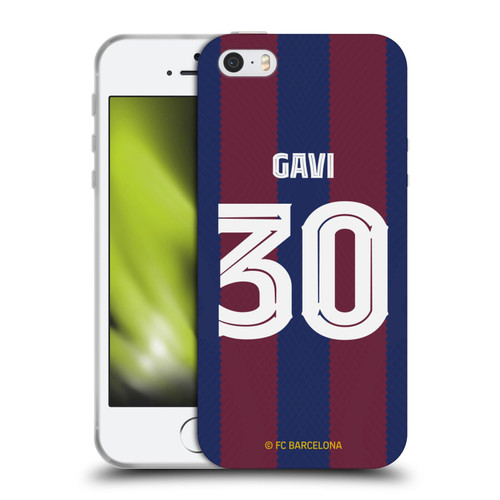 FC Barcelona 2023/24 Players Home Kit Gavi Soft Gel Case for Apple iPhone 5 / 5s / iPhone SE 2016