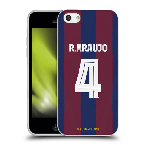 FC Barcelona 2023/24 Players Home Kit Ronald Araújo Soft Gel Case for Apple iPhone 5c