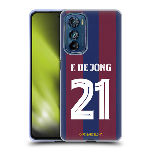FC Barcelona 2023/24 Players Home Kit Frenkie de Jong Soft Gel Case for Motorola Edge 30