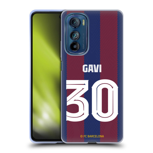 FC Barcelona 2023/24 Players Home Kit Gavi Soft Gel Case for Motorola Edge 30