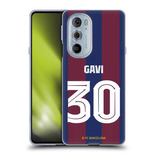 FC Barcelona 2023/24 Players Home Kit Gavi Soft Gel Case for Motorola Edge X30