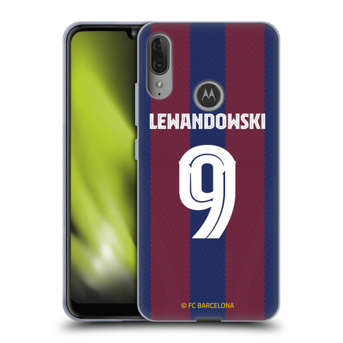 FC Barcelona 2023/24 Players Home Kit Robert Lewandowski Soft Gel Case for Motorola Moto E6 Plus