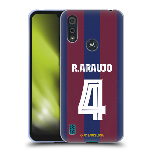 FC Barcelona 2023/24 Players Home Kit Ronald Araújo Soft Gel Case for Motorola Moto E6s (2020)