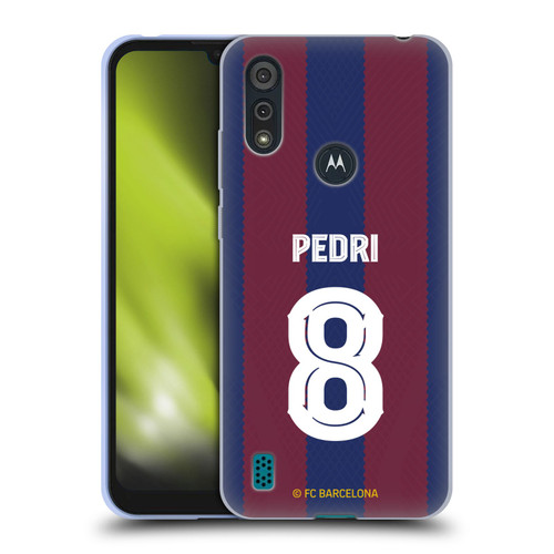 FC Barcelona 2023/24 Players Home Kit Pedri Soft Gel Case for Motorola Moto E6s (2020)