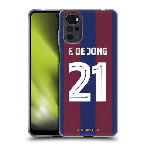FC Barcelona 2023/24 Players Home Kit Frenkie de Jong Soft Gel Case for Motorola Moto G22
