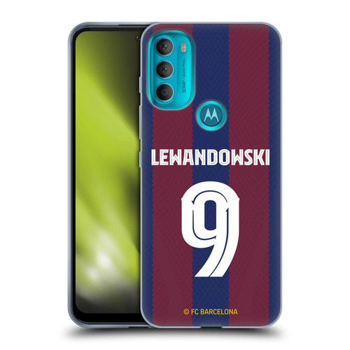 FC Barcelona 2023/24 Players Home Kit Robert Lewandowski Soft Gel Case for Motorola Moto G71 5G