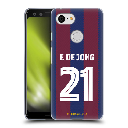 FC Barcelona 2023/24 Players Home Kit Frenkie de Jong Soft Gel Case for Google Pixel 3