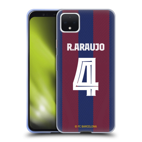 FC Barcelona 2023/24 Players Home Kit Ronald Araújo Soft Gel Case for Google Pixel 4 XL