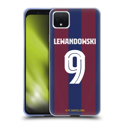 FC Barcelona 2023/24 Players Home Kit Robert Lewandowski Soft Gel Case for Google Pixel 4 XL