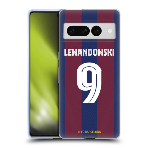 FC Barcelona 2023/24 Players Home Kit Robert Lewandowski Soft Gel Case for Google Pixel 7 Pro