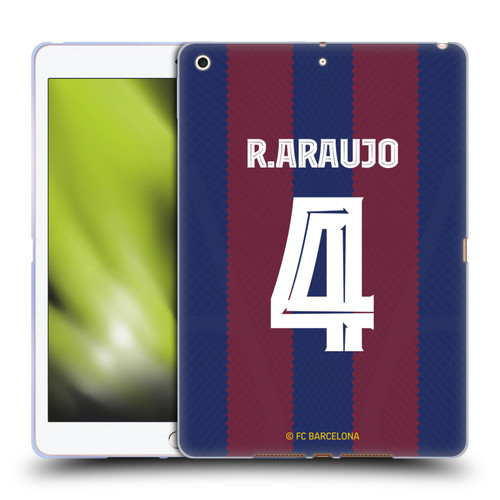 FC Barcelona 2023/24 Players Home Kit Ronald Araújo Soft Gel Case for Apple iPad 10.2 2019/2020/2021