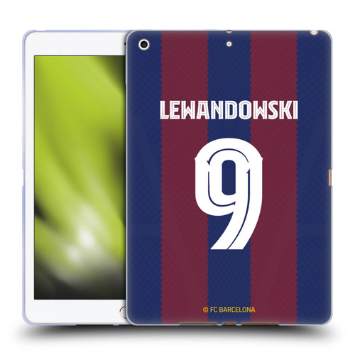 FC Barcelona 2023/24 Players Home Kit Robert Lewandowski Soft Gel Case for Apple iPad 10.2 2019/2020/2021