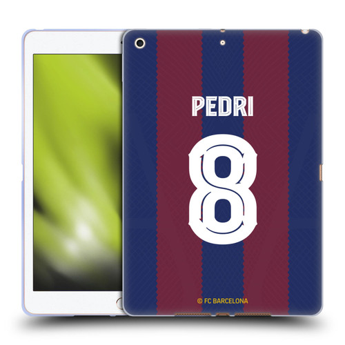 FC Barcelona 2023/24 Players Home Kit Pedri Soft Gel Case for Apple iPad 10.2 2019/2020/2021