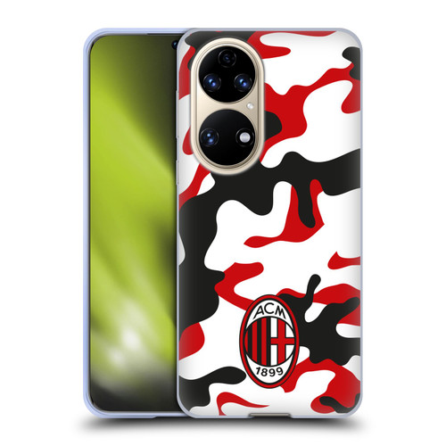 AC Milan Crest Patterns Camouflage Soft Gel Case for Huawei P50