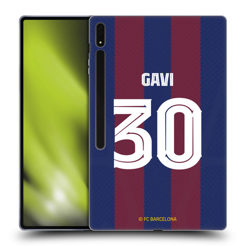 FC Barcelona 2023/24 Players Home Kit Gavi Soft Gel Case for Samsung Galaxy Tab S8 Ultra