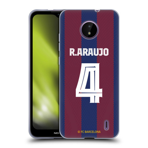 FC Barcelona 2023/24 Players Home Kit Ronald Araújo Soft Gel Case for Nokia C10 / C20