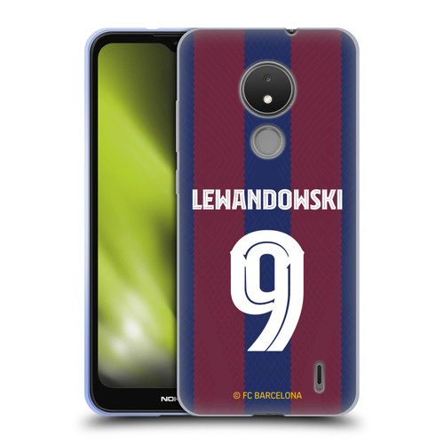 FC Barcelona 2023/24 Players Home Kit Robert Lewandowski Soft Gel Case for Nokia C21