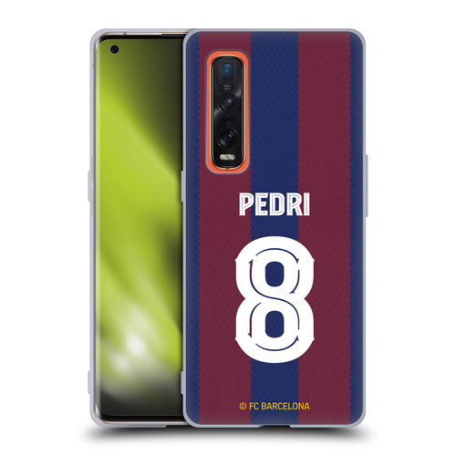 FC Barcelona 2023/24 Players Home Kit Pedri Soft Gel Case for OPPO Find X2 Pro 5G