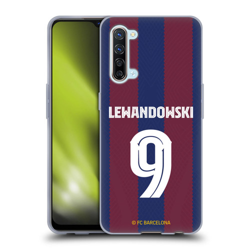 FC Barcelona 2023/24 Players Home Kit Robert Lewandowski Soft Gel Case for OPPO Find X2 Lite 5G