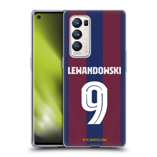 FC Barcelona 2023/24 Players Home Kit Robert Lewandowski Soft Gel Case for OPPO Find X3 Neo / Reno5 Pro+ 5G