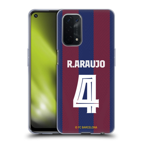 FC Barcelona 2023/24 Players Home Kit Ronald Araújo Soft Gel Case for OPPO A54 5G