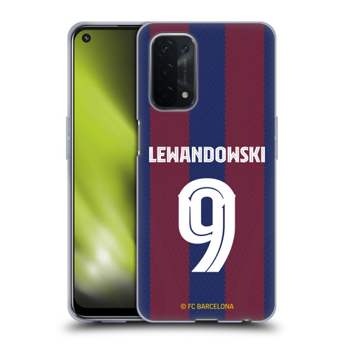FC Barcelona 2023/24 Players Home Kit Robert Lewandowski Soft Gel Case for OPPO A54 5G