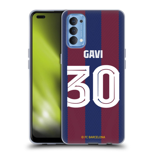 FC Barcelona 2023/24 Players Home Kit Gavi Soft Gel Case for OPPO Reno 4 5G