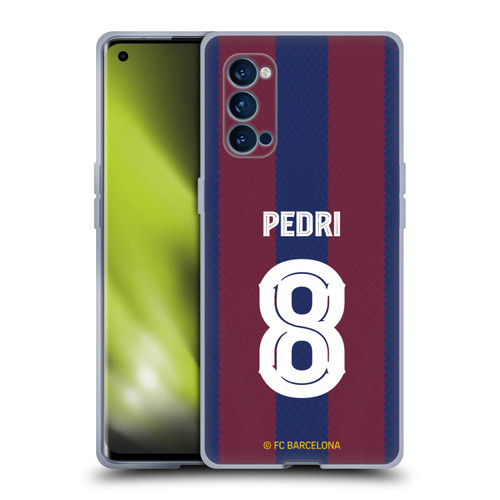 FC Barcelona 2023/24 Players Home Kit Pedri Soft Gel Case for OPPO Reno 4 Pro 5G