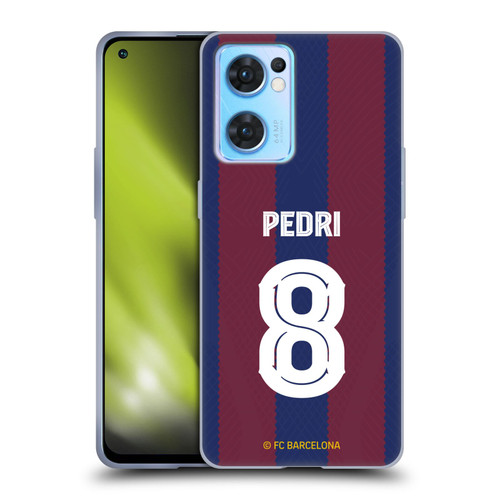 FC Barcelona 2023/24 Players Home Kit Pedri Soft Gel Case for OPPO Reno7 5G / Find X5 Lite