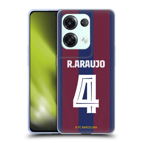 FC Barcelona 2023/24 Players Home Kit Ronald Araújo Soft Gel Case for OPPO Reno8 Pro