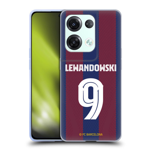 FC Barcelona 2023/24 Players Home Kit Robert Lewandowski Soft Gel Case for OPPO Reno8 Pro