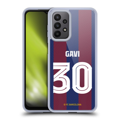 FC Barcelona 2023/24 Players Home Kit Gavi Soft Gel Case for Samsung Galaxy A23 / 5G (2022)