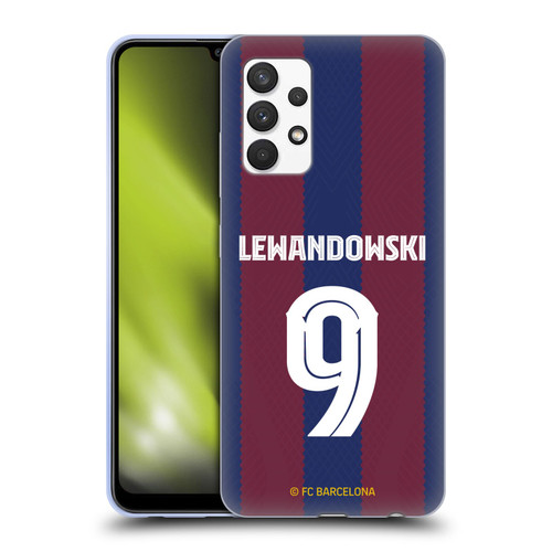 FC Barcelona 2023/24 Players Home Kit Robert Lewandowski Soft Gel Case for Samsung Galaxy A32 (2021)