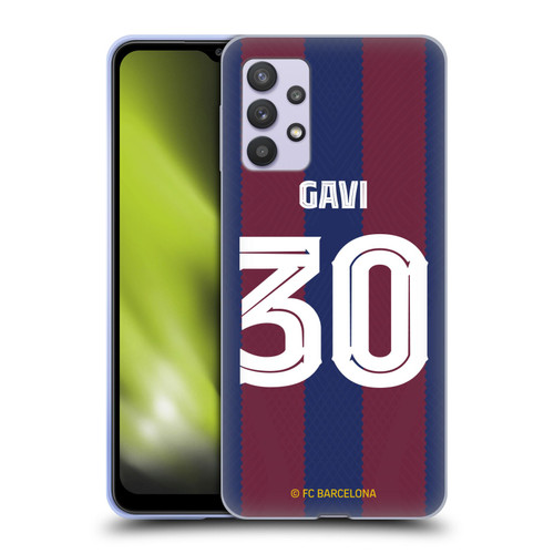 FC Barcelona 2023/24 Players Home Kit Gavi Soft Gel Case for Samsung Galaxy A32 5G / M32 5G (2021)