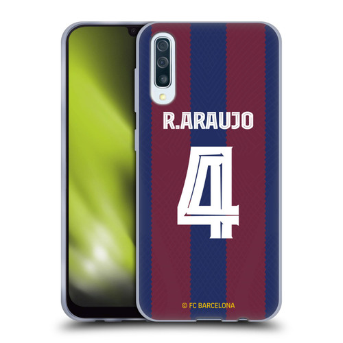 FC Barcelona 2023/24 Players Home Kit Ronald Araújo Soft Gel Case for Samsung Galaxy A50/A30s (2019)