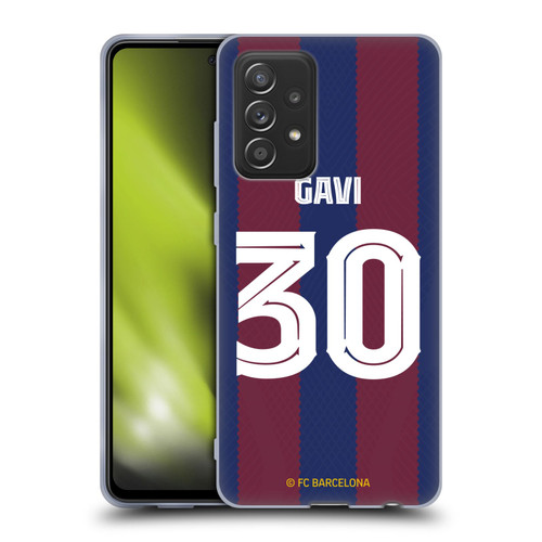 FC Barcelona 2023/24 Players Home Kit Gavi Soft Gel Case for Samsung Galaxy A52 / A52s / 5G (2021)
