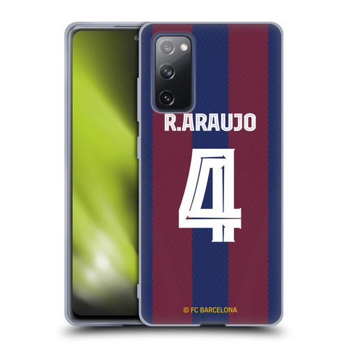 FC Barcelona 2023/24 Players Home Kit Ronald Araújo Soft Gel Case for Samsung Galaxy S20 FE / 5G