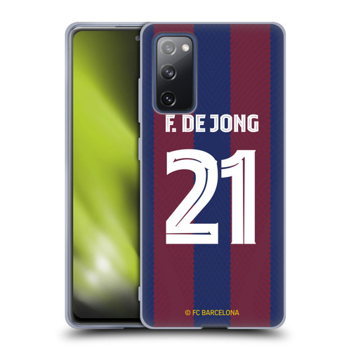 FC Barcelona 2023/24 Players Home Kit Frenkie de Jong Soft Gel Case for Samsung Galaxy S20 FE / 5G