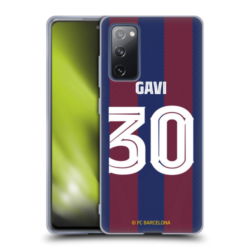 FC Barcelona 2023/24 Players Home Kit Gavi Soft Gel Case for Samsung Galaxy S20 FE / 5G
