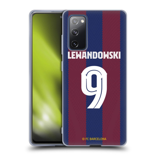 FC Barcelona 2023/24 Players Home Kit Robert Lewandowski Soft Gel Case for Samsung Galaxy S20 FE / 5G