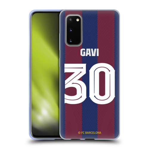 FC Barcelona 2023/24 Players Home Kit Gavi Soft Gel Case for Samsung Galaxy S20 / S20 5G