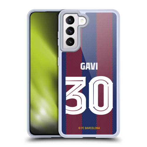 FC Barcelona 2023/24 Players Home Kit Gavi Soft Gel Case for Samsung Galaxy S21 5G