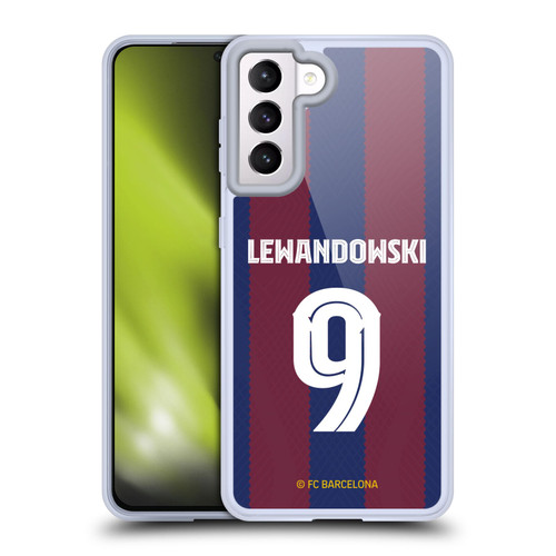 FC Barcelona 2023/24 Players Home Kit Robert Lewandowski Soft Gel Case for Samsung Galaxy S21 5G