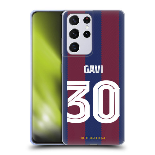 FC Barcelona 2023/24 Players Home Kit Gavi Soft Gel Case for Samsung Galaxy S21 Ultra 5G