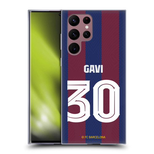 FC Barcelona 2023/24 Players Home Kit Gavi Soft Gel Case for Samsung Galaxy S22 Ultra 5G