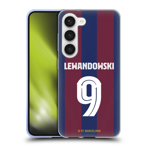 FC Barcelona 2023/24 Players Home Kit Robert Lewandowski Soft Gel Case for Samsung Galaxy S23 5G