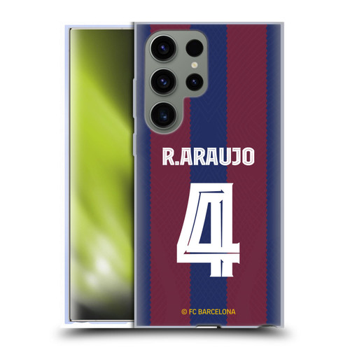 FC Barcelona 2023/24 Players Home Kit Ronald Araújo Soft Gel Case for Samsung Galaxy S23 Ultra 5G
