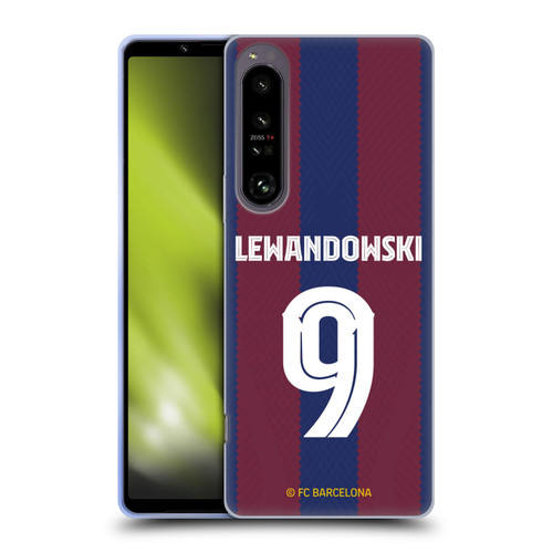 FC Barcelona 2023/24 Players Home Kit Robert Lewandowski Soft Gel Case for Sony Xperia 1 IV
